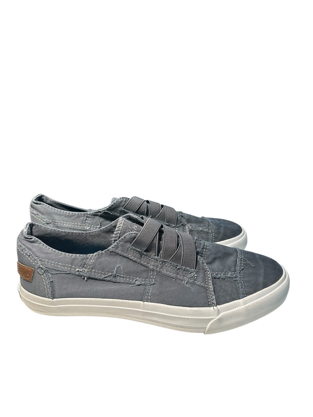 Blowfish Malibu Gray Canvas Slip-On Sneakers Women’s Size 11 Casual Comfort - Picture 3 of 9